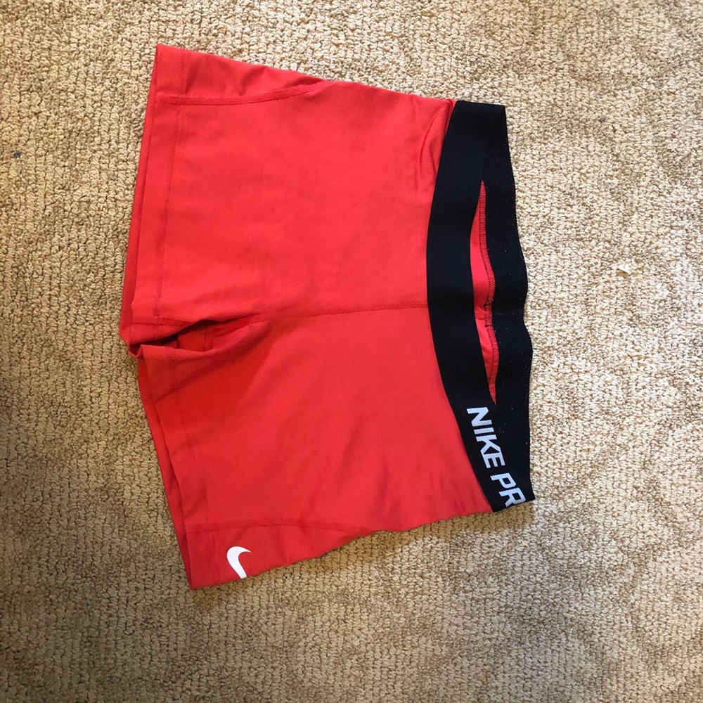 Nike Pro Red DriFit Spandex Shorts 3”